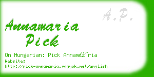 annamaria pick business card